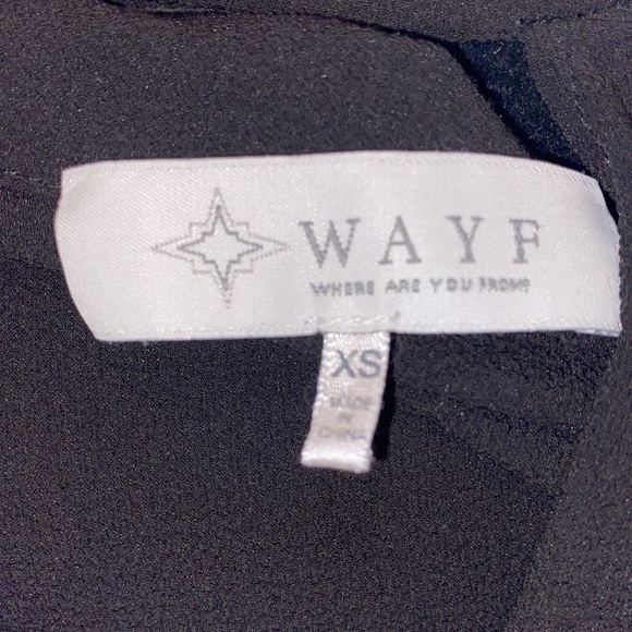 WAYF V neck blouse with choker wrap style long sleeves Size XS - Picture 7 of 17